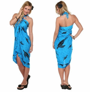 1World Sarong Sea Turtles Swimming in Turquoise