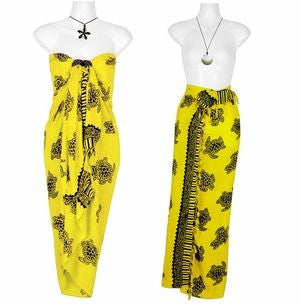 1World Sarong Turtles in Yellow