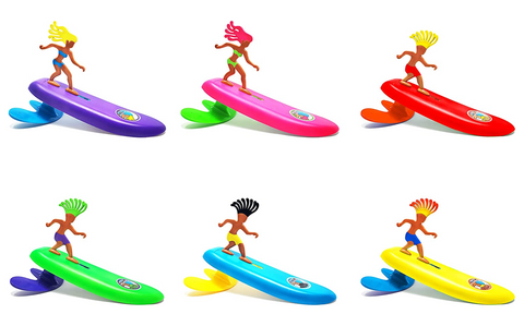 Surfer Dudes Classics Wave Powered Mini-Surfer and Surfboard Beach Toy