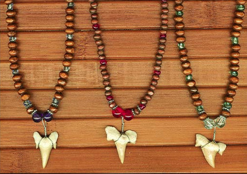 Shark Tooth Surfer Necklace Coconut Beads 18 Inches 4-5mm Beach Jewelry SUP  7016M-X - Etsy