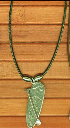 Charming Shark Pewter Stand Up Paddleboard Necklace