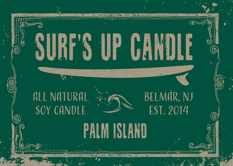 Surf's Up Palm Island Mason Jar Candle